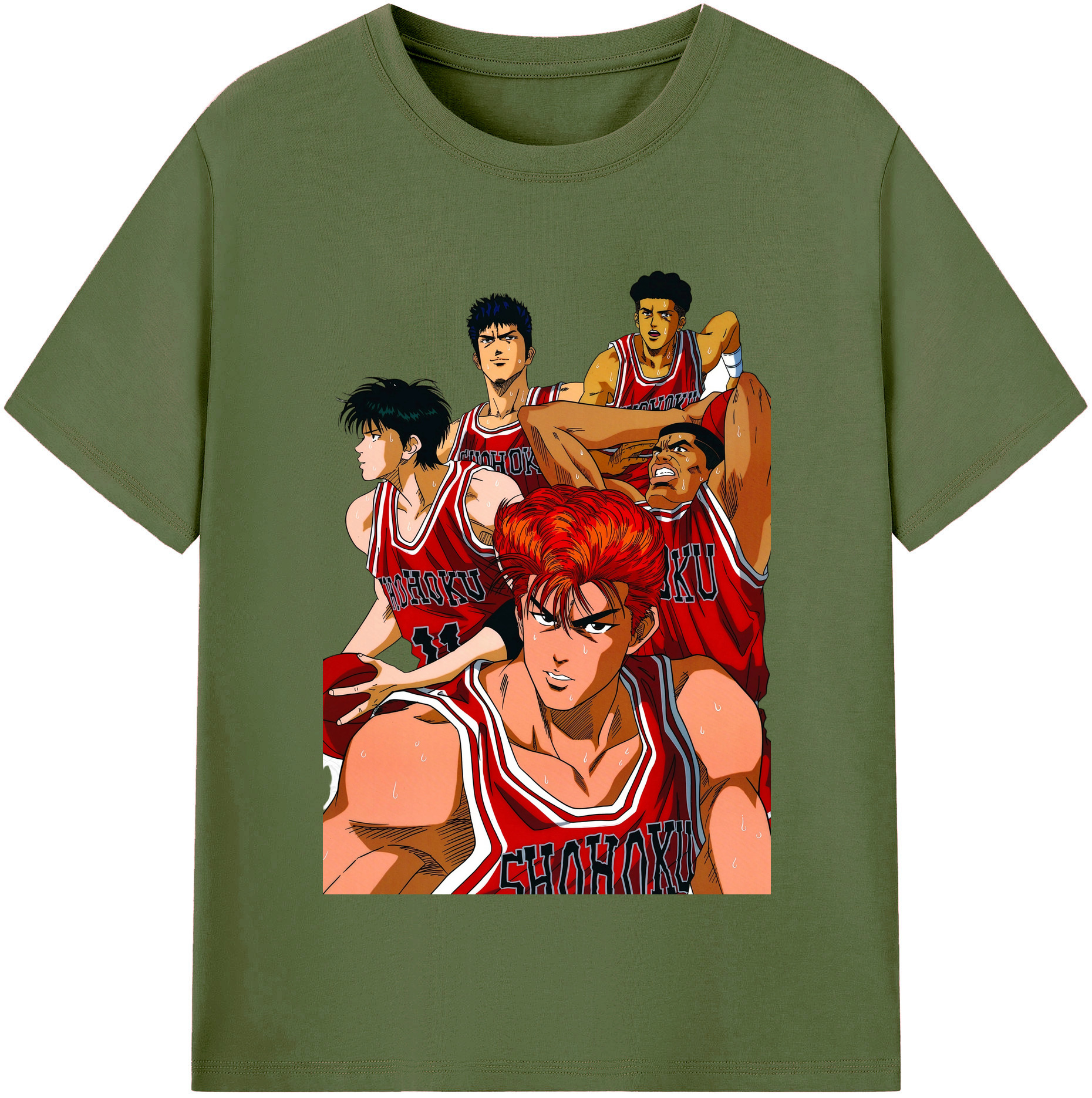 SLAM DUNK／スラムダンク 綿100％半袖Tシャツ（フロントプリント）